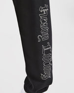 Heavy Lifting Gothic Oversized Joggers - Noir/Off Blanc