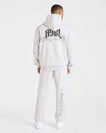 Heavy Lifting Gothic Oversized Hoodie - Gris Marl