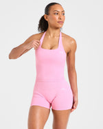 Enhance Seamless Halterneck Top - Sugar Rose