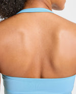 Enhance Seamless Halterneck Top - Powder Bleu