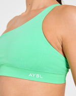 Enhance Seamless One Shoulder Sports Bra - Mint Vert