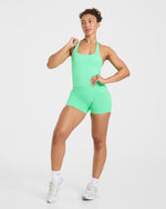 Enhance Seamless Halterneck Top - Mint Vert