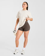 AYBL Studio Oversized T Shirt - Taupe Beige