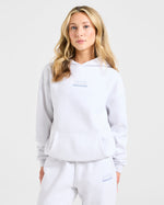 Athletics Track Oversized Hoodie - Heather Gris/Slate Bleu
