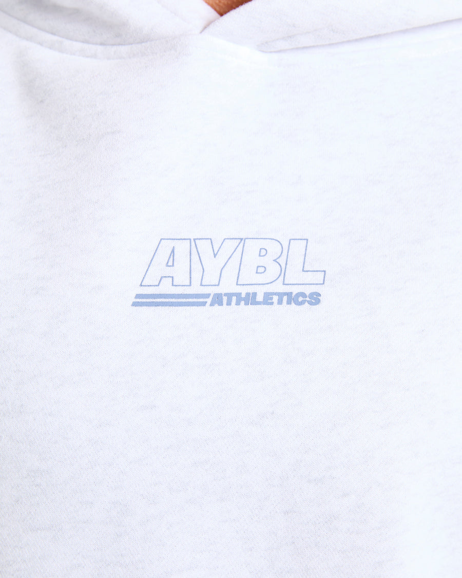 Athletics Track Oversized Hoodie - Heather Gris/Slate Bleu