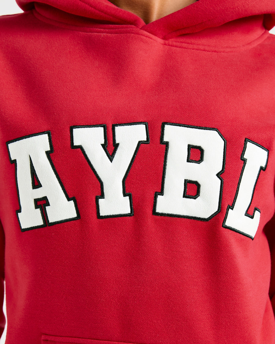 Varsity 2.0 Oversized Hoodie - Rouge