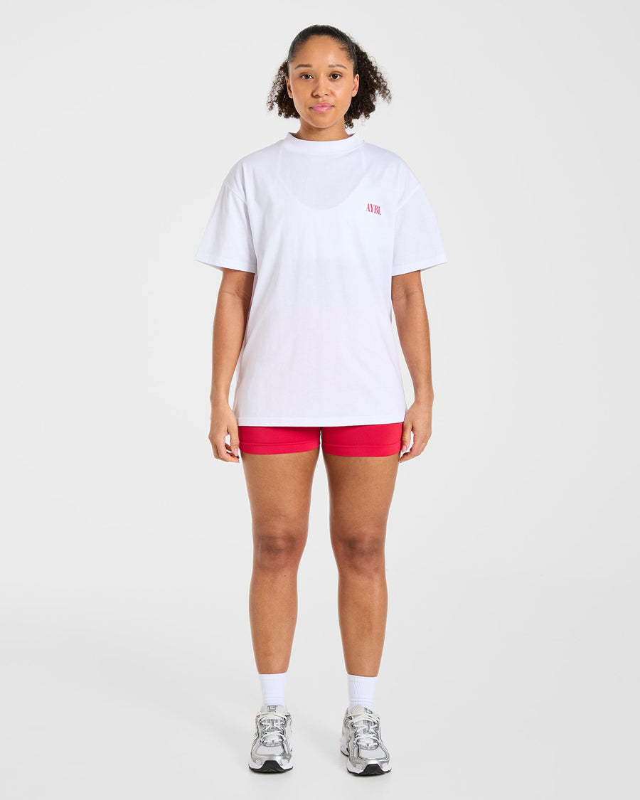 AYBL Strength Co Oversized T Shirt - White