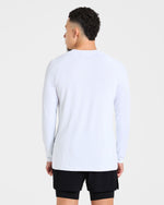 Attain Seamless Long Sleeve T Shirt - Storm Blanc