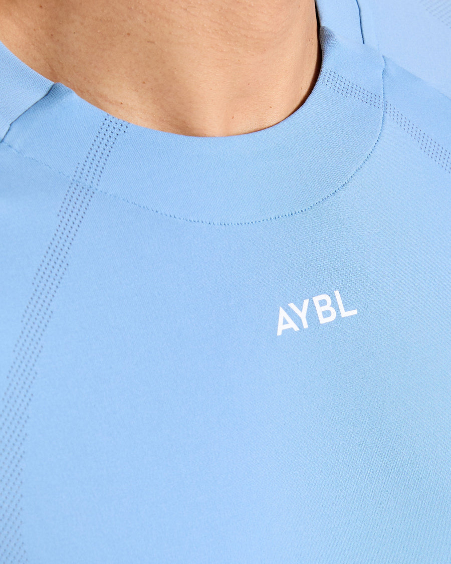 Attain Seamless Long Sleeve T Shirt - Sports Bleu
