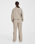 Retro Track Jacket - Taupe