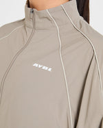Retro Track Jacket - Taupe