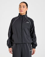 Retro Track Jacket - Noir