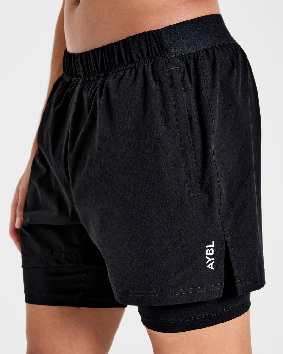 Signature 2 in 1 Shorts - Noir