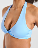 Essential Halterneck Sports Bra - Vibrant Bleu