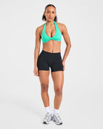 Essential Halterneck Sports Bra - Mint Vert