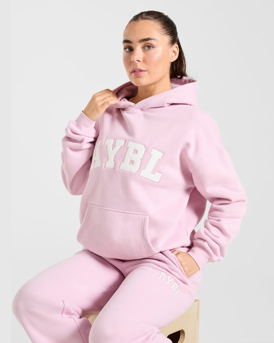 Varsity 2.0 Oversized Hoodie - Iced Rose