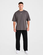 Doberman Strength Oversized T Shirt - Storm Gris