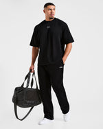 Doberman Strength Oversized T Shirt - Noir/Rouge