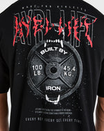 Doberman Strength Oversized T Shirt - Noir/Rouge