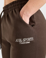 Sports Collective Oversized Straight Leg Joggers - Marron
