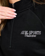 Sports Collective Oversized 1/4 Zip Pullover - Noir