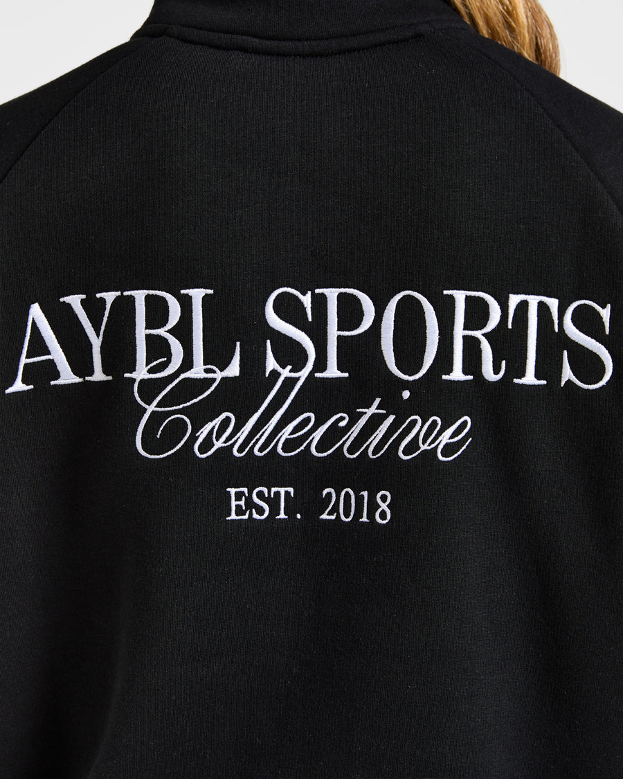 Sports Collective Oversized 1/4 Zip Pullover - Noir