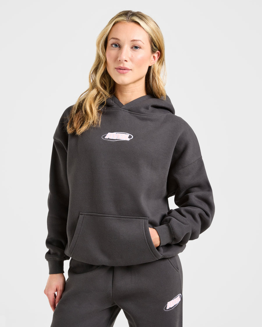 Sports Essentials Oversized Hoodie - Charcoal/Rose