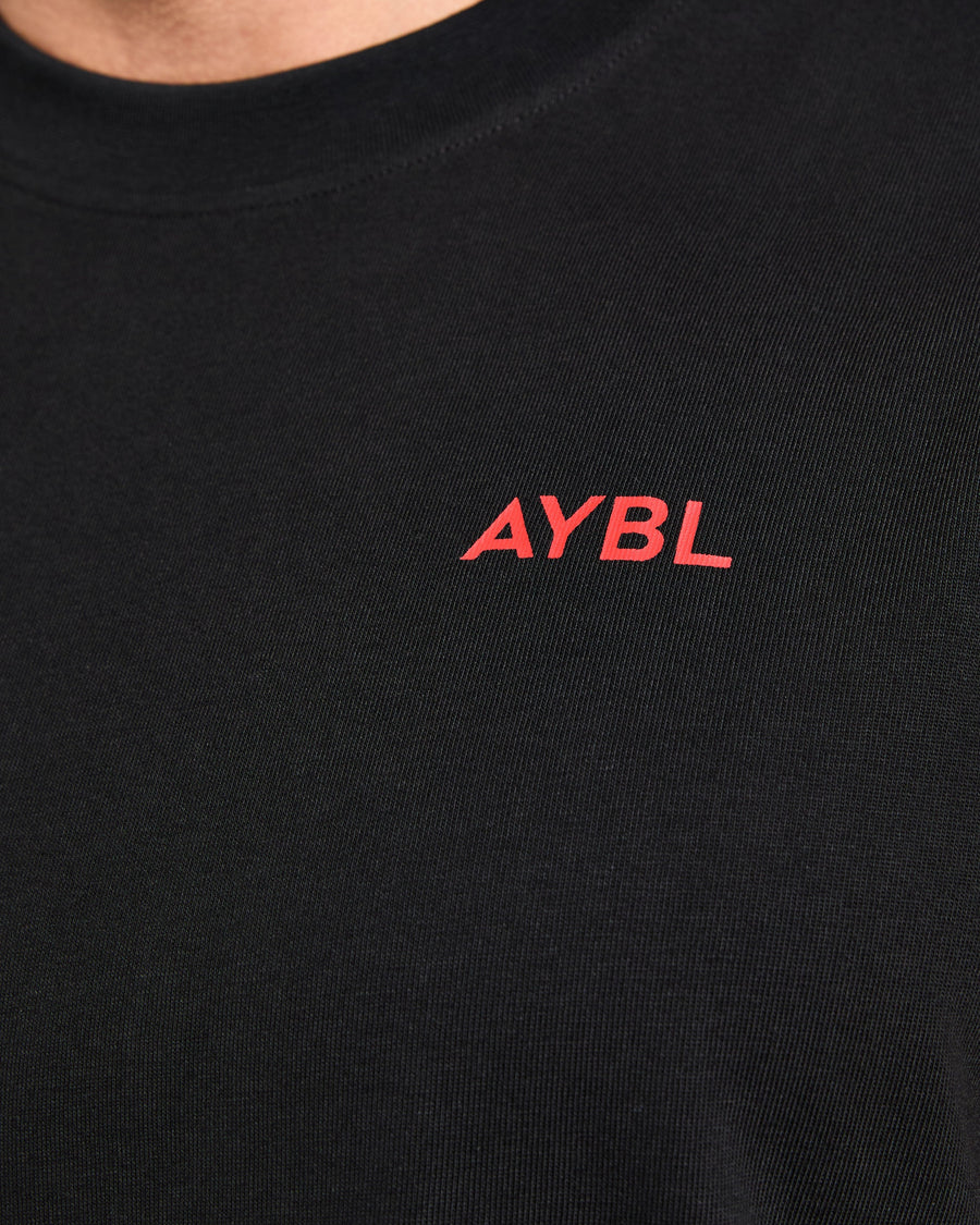 Essential Oversized Graphic Tank - Noir/Rouge