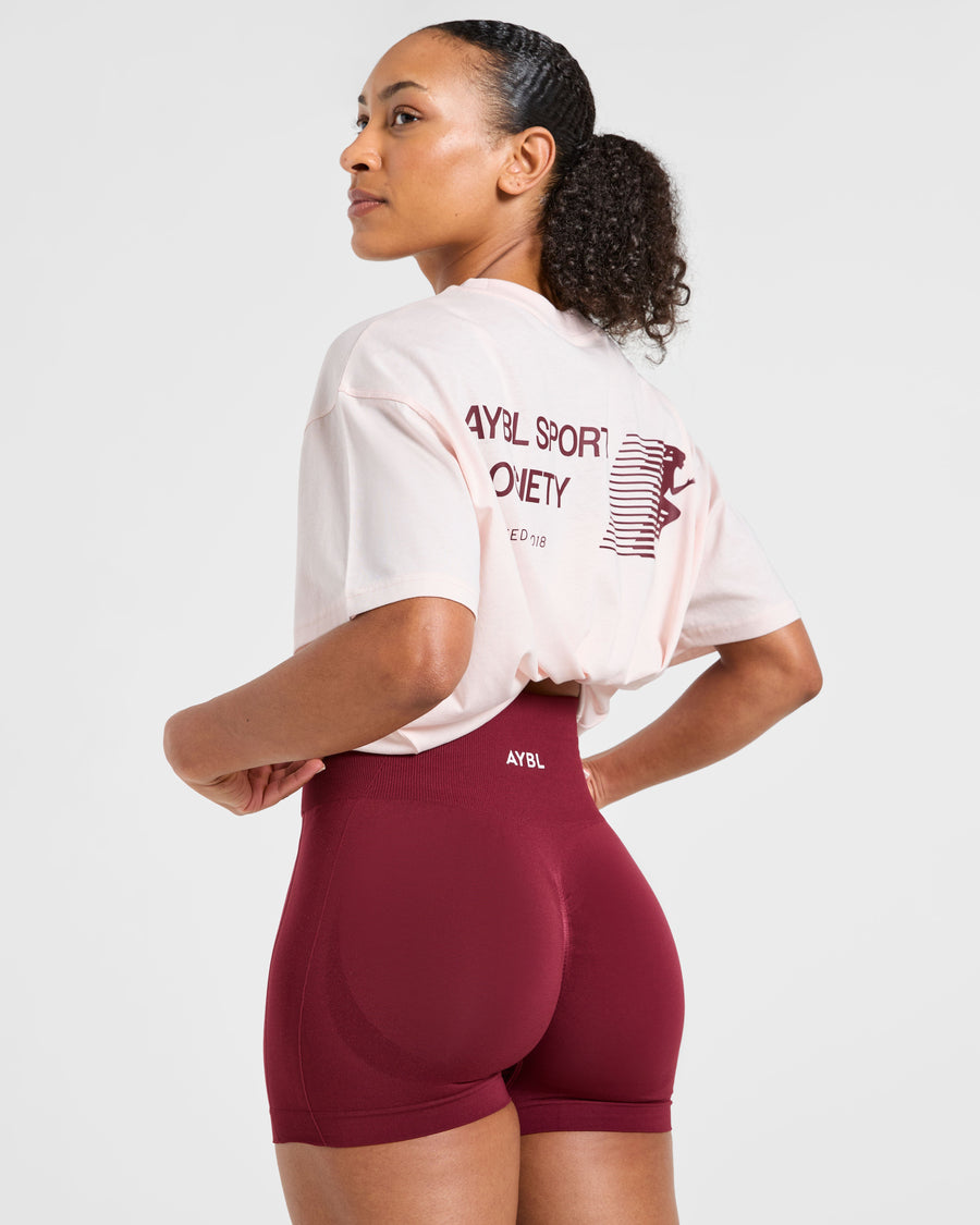 Sport Society Oversized T Shirt - Rose