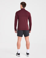 Essential Seamless 1/4 Zip Pullover - Dusty Plum