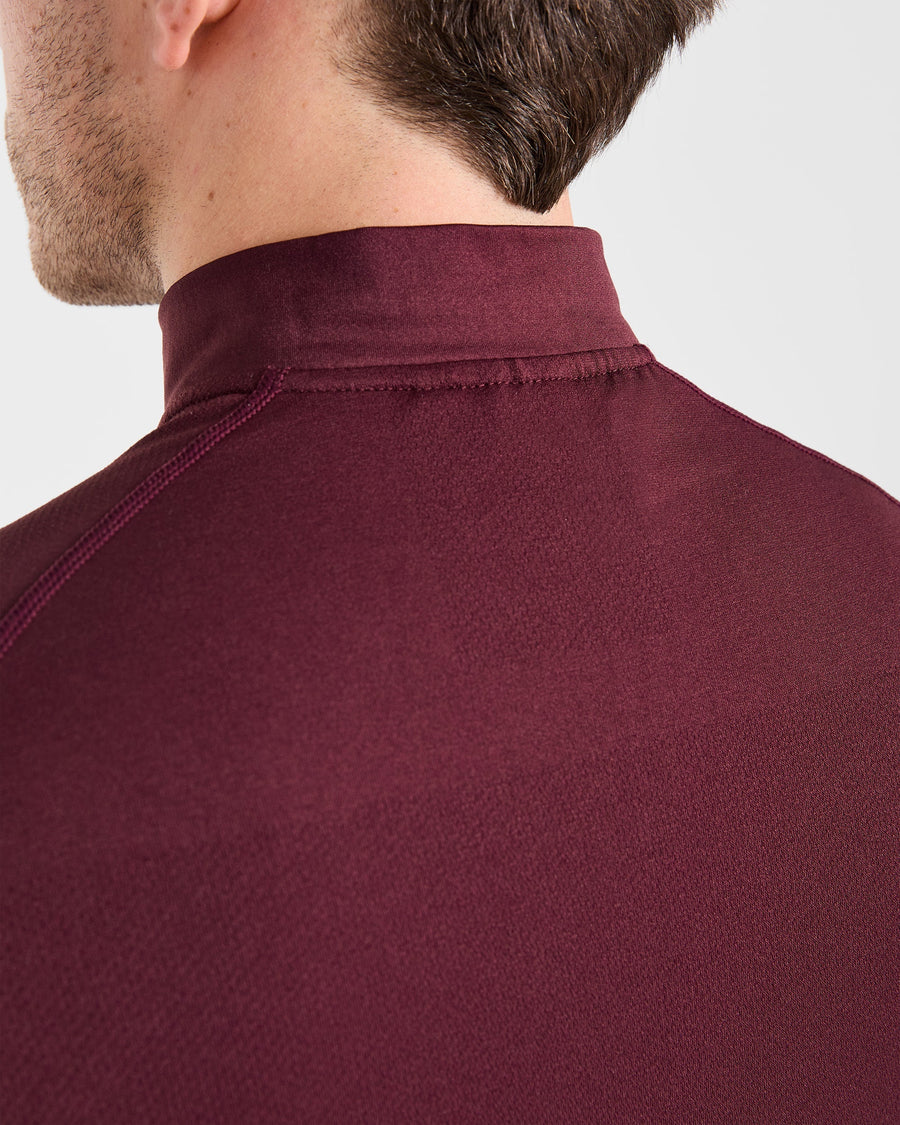Essential Seamless 1/4 Zip Pullover - Dusty Plum
