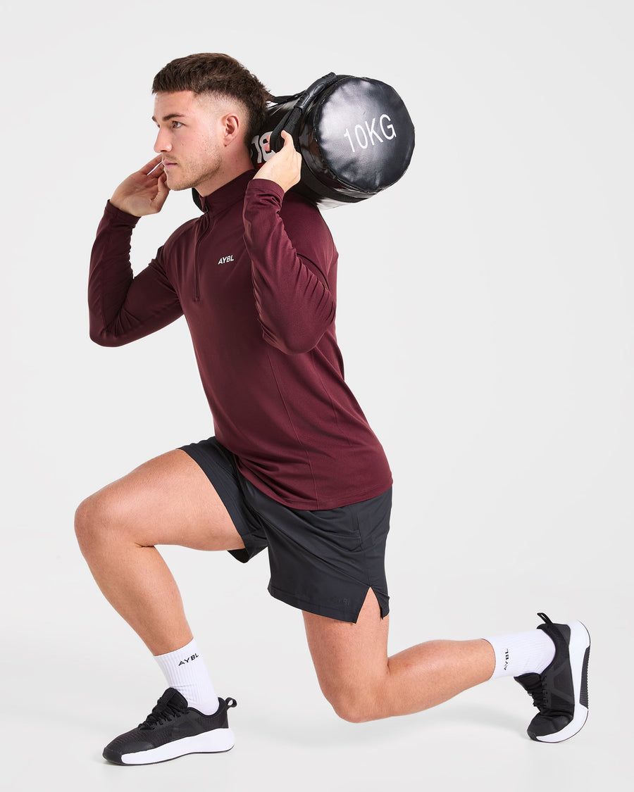 Essential Seamless 1/4 Zip Pullover - Dusty Plum