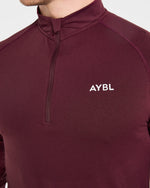 Essential Seamless 1/4 Zip Pullover - Dusty Plum