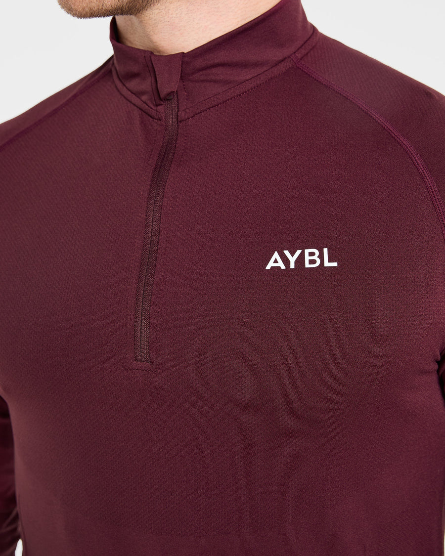 Essential Seamless 1/4 Zip Pullover - Dusty Plum