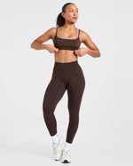 Essential Double Layer Sports Bra - Marron