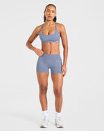 Enhance Seamless Shorts | 3.5" - Slate Bleu