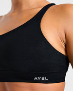 Enhance Seamless One Shoulder Sports Bra - Noir