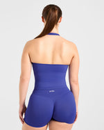 Enhance Seamless Halterneck Top - Cobalt Bleu
