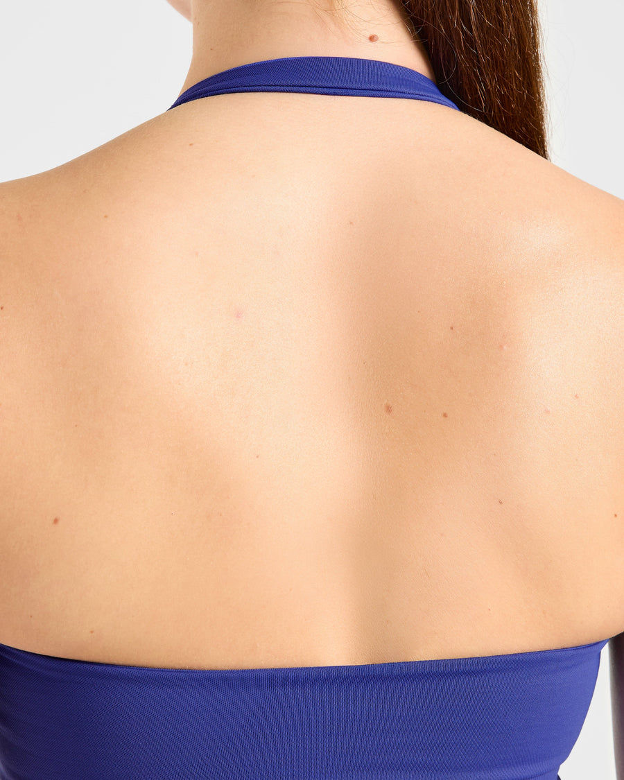 Enhance Seamless Halterneck Top - Cobalt Bleu