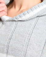 Athletics Oversized Knitted Hoodie - Gris Marl