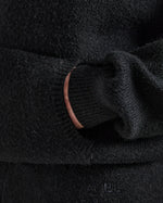 Soft Oversized Knitted Hoodie - Noir