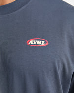 Athletics Script Oversized T Shirt - Vintage Bleu