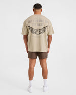 Future Fitness Oversized T Shirt - Dusty Sand