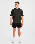 Future Fitness Oversized T Shirt - Charcoal/Mauve