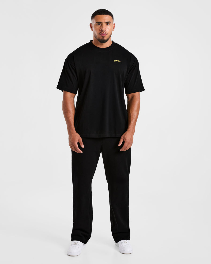 Team AYBL Oversized T Shirt - Noir/Jaune