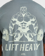 Lift Heavy Oversized T Shirt - Slate Bleu