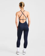Sculpt Backless Legging All In One - Deep Navy