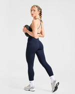 Sculpt Backless Legging All In One - Deep Navy
