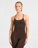Sculpt Backless Legging All In One - Deep Cocoa Marron