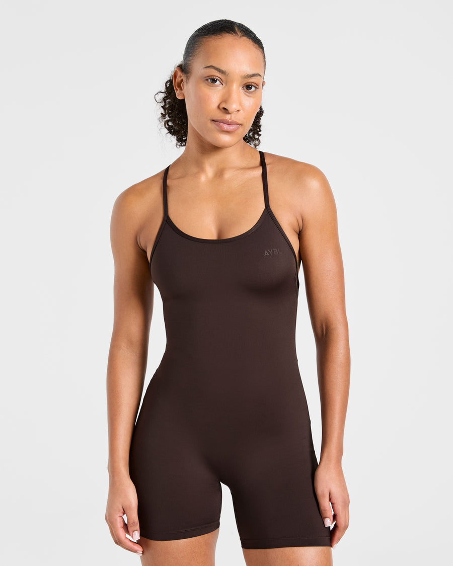 Sculpt Backless All In One - Deep Cocoa Marron